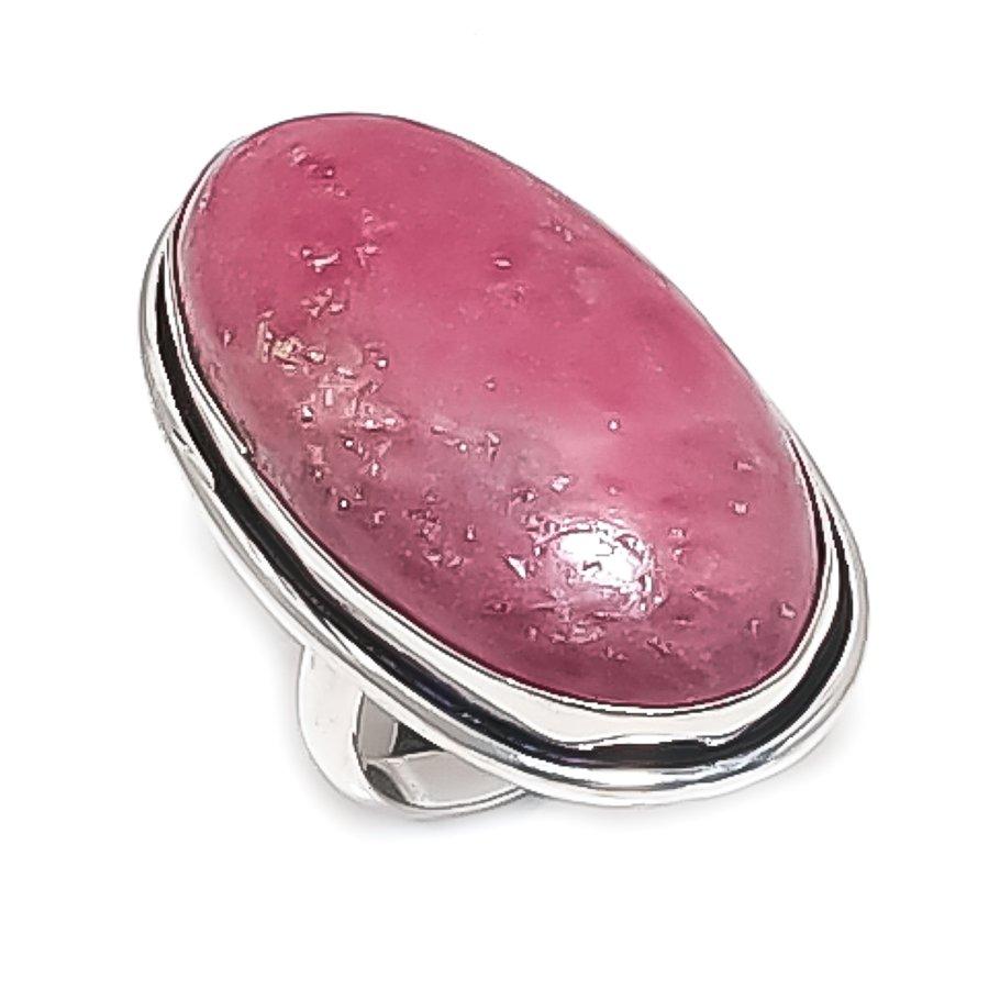 

Розовый тулит драгоценный камень 925 стерлинговое серебро ювелирное кольцо размер 7