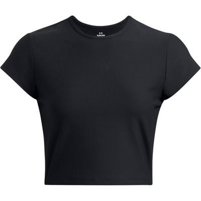 Meridian Rib Solid Fashion Versatile Round Neck Short Sleeve T-Shirt Women T-Shirts Black 1386615-001