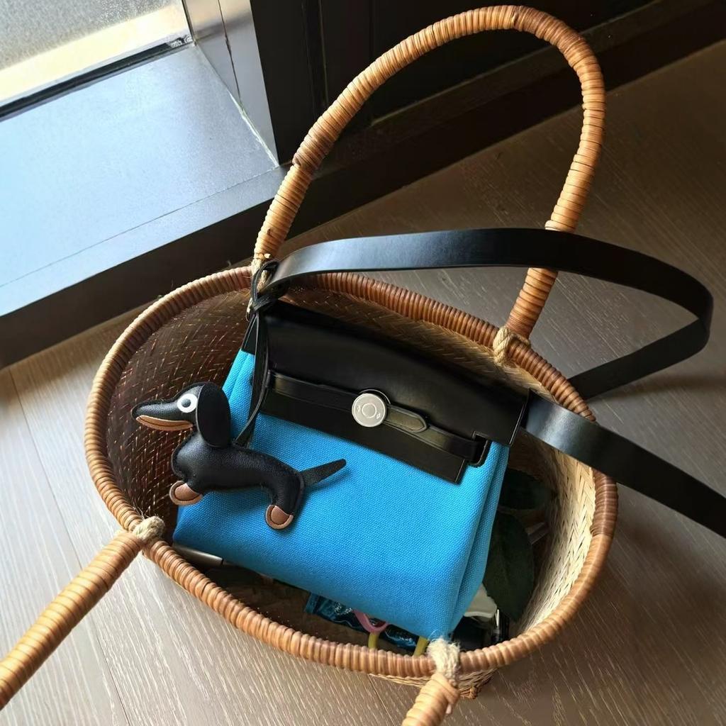 2025 first-layer cowhide canvas bag high-quality leather mini mobile phone bag shoulder messenger bag