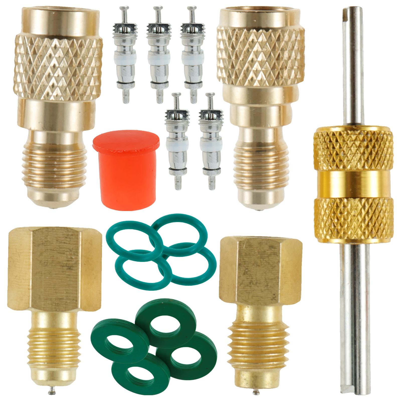 

4 шт. латунный адаптер для бака хладагента R134A к фитингу R12, адаптер 1/4 дюйма на 1/2 дюйма, адаптер для хладагента R134A для автомобиля