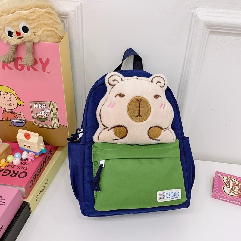 Chan Shin Crayon Capybara Pattern Kids Backpack Breathable Schoolbag Gift Cute