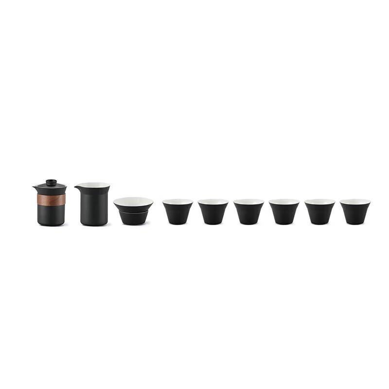 Mingzhan Black Ceramic Kung Fu Tea Set