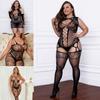 Over Size Sexy Mesh Fishnet Bodystockings For Women Plus Size Erotic Lingerie Sexy Open Bra Crotchless Teddies Bodysuits Female Sexy Porno Underwear