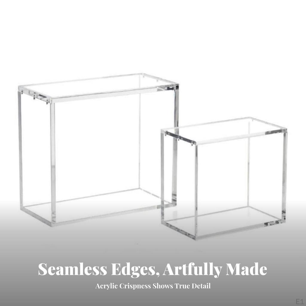 Transparent Acrylic Display Box with Lid Dustproof Case Easy
