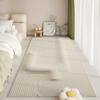 Designer Autumn Rug: High-Pile Flannel Bed Mat, Thermal-Insulated Hall Carpet with Velvet Trim for Minimalist Home Decor