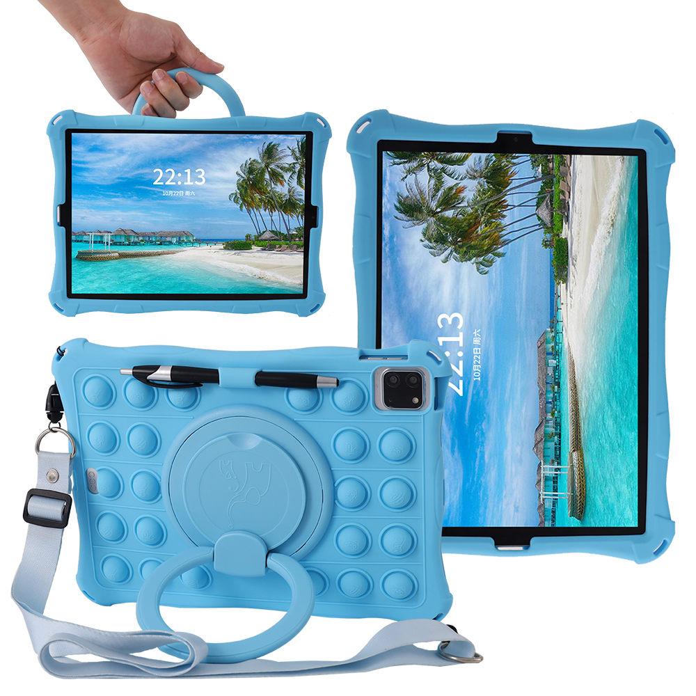 Dla iPad A16 11. Etui 2025 Gen Obrotowe o 360 stopni Miękkie Silikonowe Etui Dla iPad 10. 10.9'' 2025 Dzieci Stojak Bąbelkowa Pokrowiec na Tablet