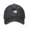 New York State Mind Retro Typography Washed Baseball Cap Outdoor For Womens Unisex FeUnisex Dad Hat