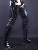 Wet Look Vinyl Stocking Laser Lustrous Pu Vegan Leather Prolonged Limb Fit Over Knee Cap Long Stockings Synthetic Fiber Tights Scorching Enticing