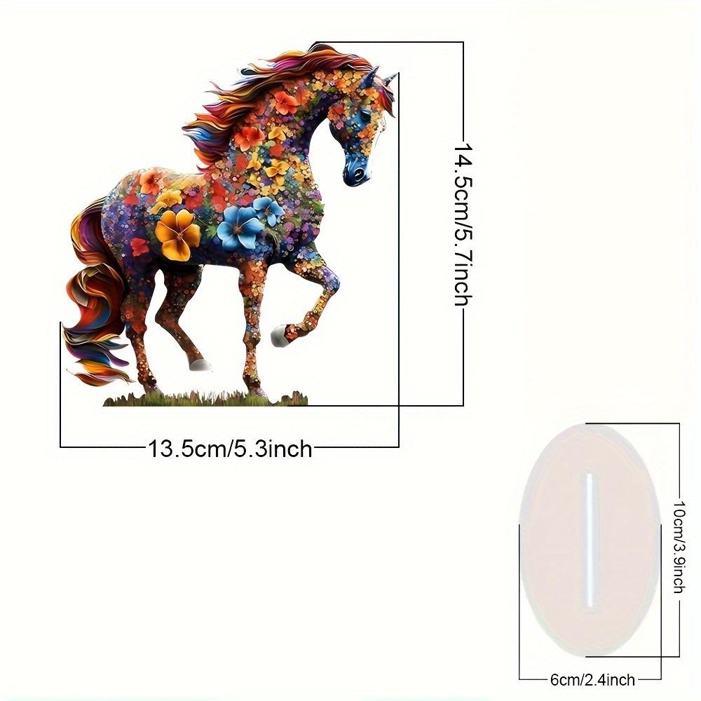 Colored Horse Statue Light Catcher. Hollow-out design for bedroom, living room, study & porch.