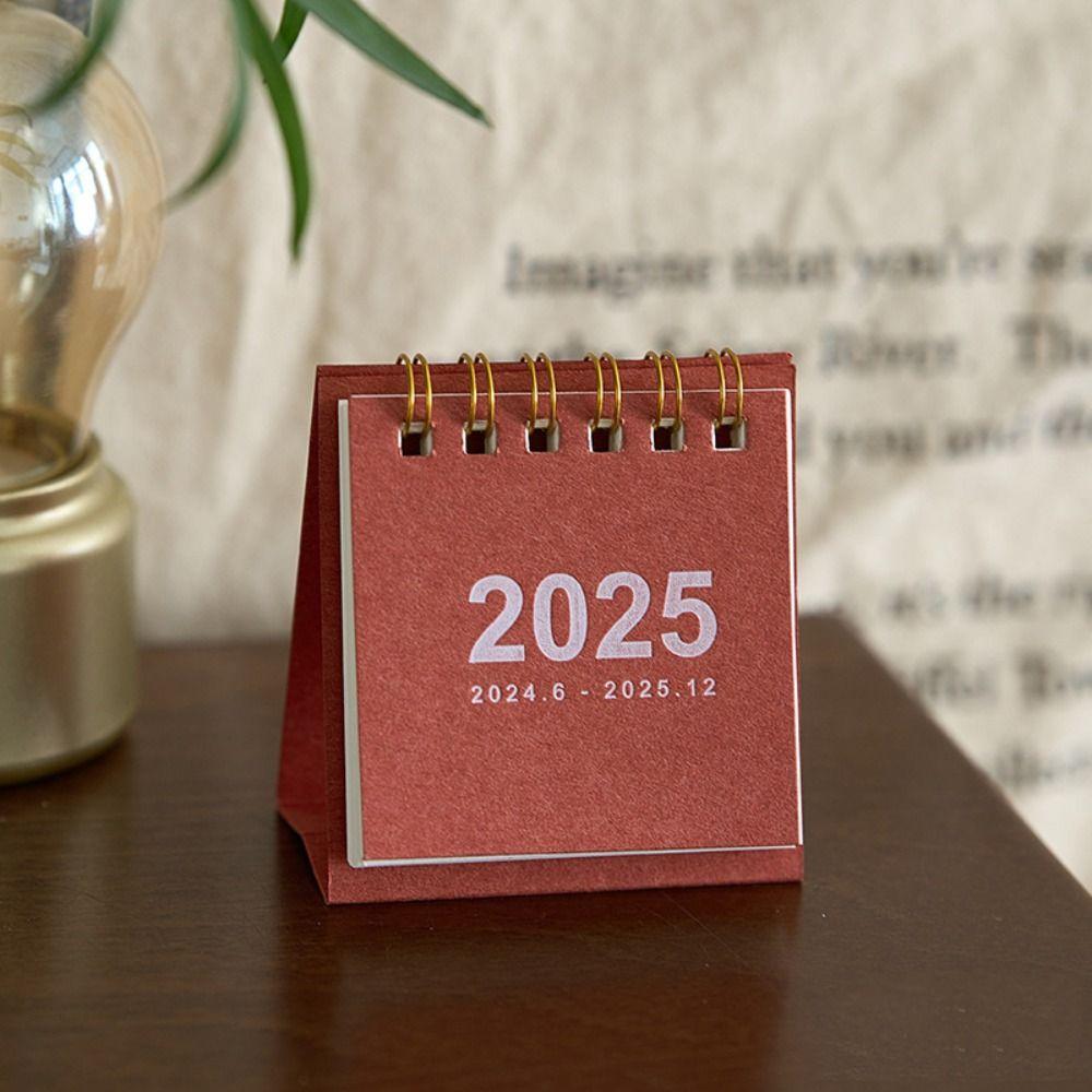 Home Decoration Mini Calendar Thick Paper Desktop Decorations 2025 Daily Planner