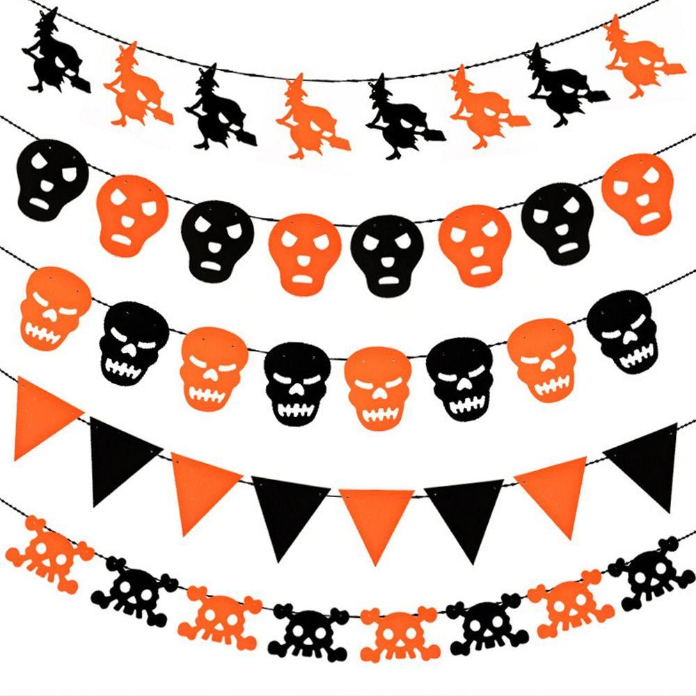 Hanging Happy Halloween Banner Party Decor Pull Flag  Halloween Party Decoration