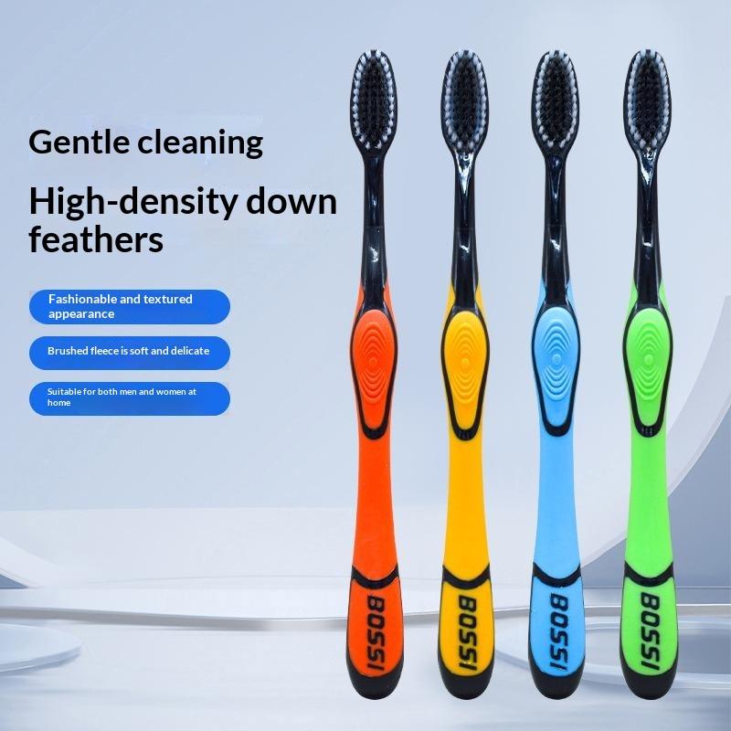 3/5/10 Pcs Manual Toothbrushes Ultra Soft Charcoal Bristles Non Slip Handle For Adult Daily Home Oral Care