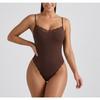 Sexy Spitzenbesetzter High-Waist Formender Strumpfhalter-Bodysuit Für Damen