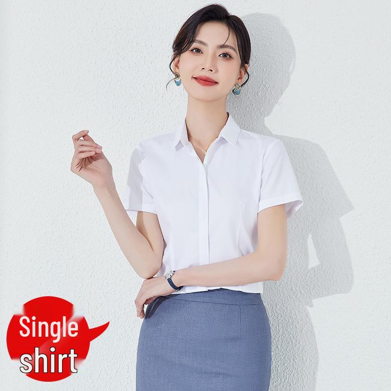 

Женская форма стюардессы: Белая рубашка и юбка миди XL