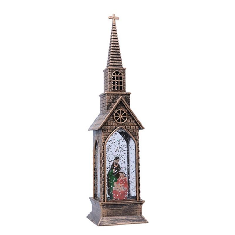 

LED Church Lanterns Water Filled Holiday Decors With Warm Glowings For Christmas Wedding Party Home Decoration