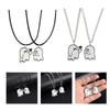 Stainless Steel Clavicle Chain Cute Halloween Ghostes Pendant Couple Necklace