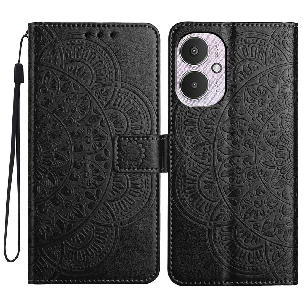 For Xiaomi Redmi 13C 4G/5G/13R 5G/Poco M6 5G/Poco C65 4G Case PU Leather Mandala Imprinted Phone Cover