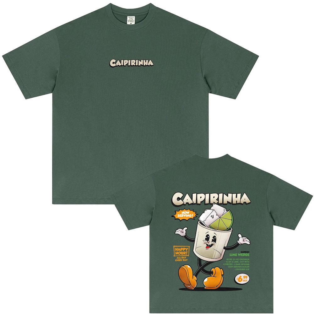 Caipirinha Cocktail Funny Meme T-shirt Men Women Clothing Art Aesthetic Short Sleeve T Shirt Male Casual Cotton Vintage T-shirts