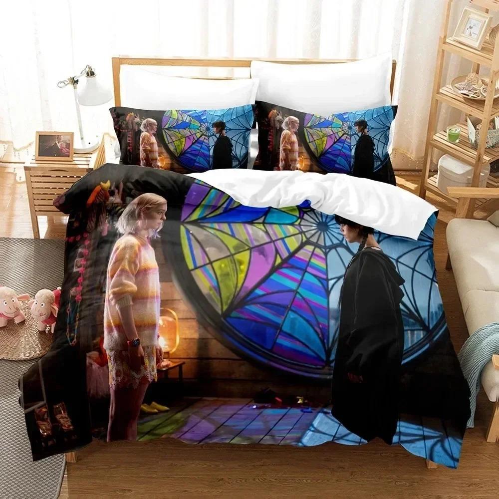 Movie Pattern Microfiber Bedding Set For Boys, Movie Pattern, Winter Duvet Cover Set, Film Anime Bed Set, Comforter Cover