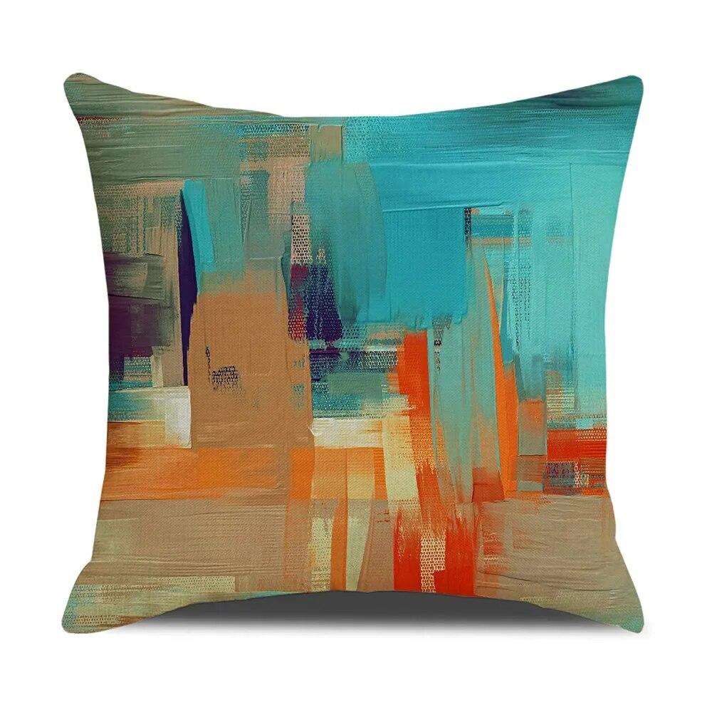 Abstract Color Pillowcase 45x45cm Retro Graffiti Print Cushion Cover Sofa Chair Polyester  Modern Room Home Decoration
