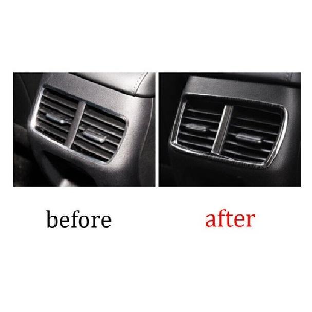 For Hyundai Sonata 2020-2023 Black Titanium Rear Armrest Air Outlet Vent Frame