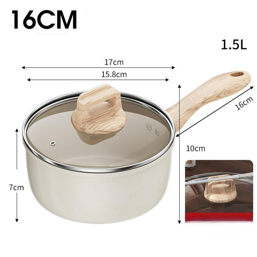 Medical Stone Pot Cooking Steaming All-in-One Pot Non-Stick Pan Home Soup Making Instant Noodle Pot Stockpot