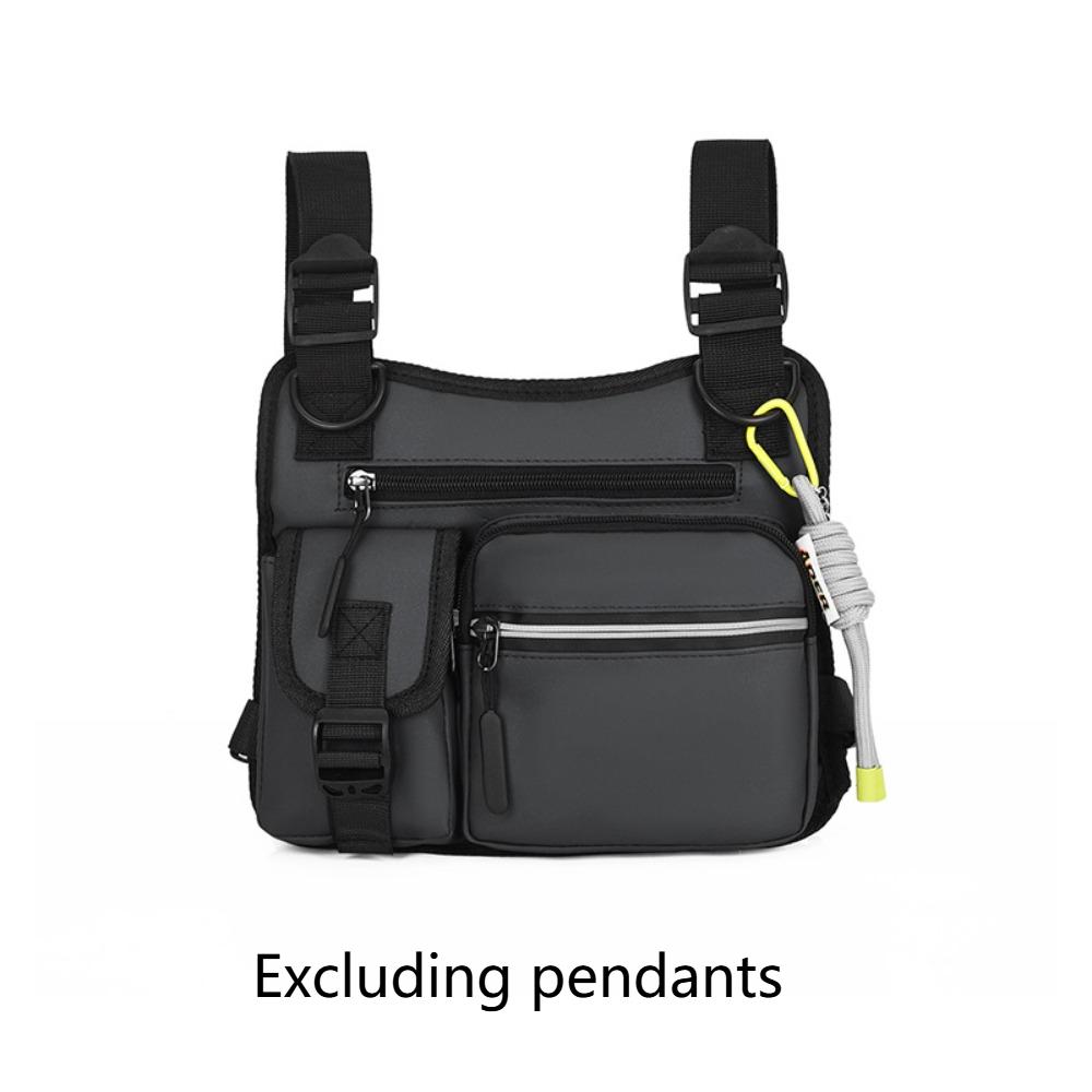 Oxford Cloth Men Chest Bag Large Capacity Message Crossbody Pouch Zipper Man' s Vest Bag Unisex