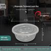 Disposable Plastic Round Takeout Containers with Lids