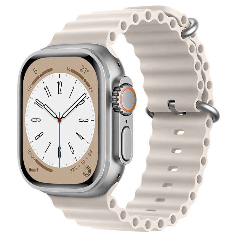 Ремешок из двухцветного силикона Apple Marine для часов 8/7/SE/Ultra Sports