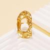 Women's Baroque Style Stainless Steel Geometric Oval Ring