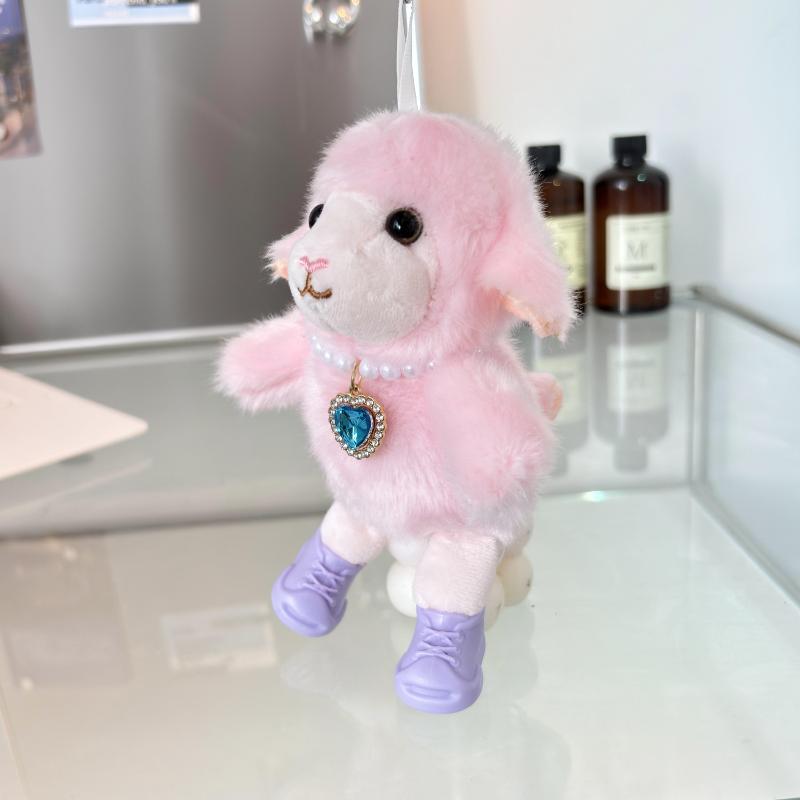Cute Fluffy Lamb Plush Keychain With Boots Keyring Lovely Sheep Doll Keyring Bag Pendant Decoration For 2027 New Year Gifts
