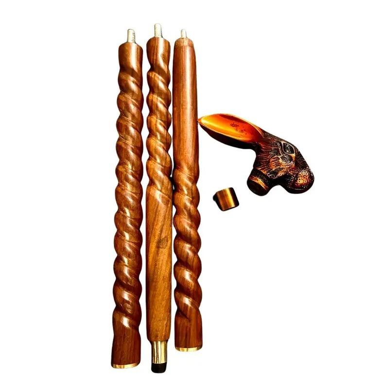 Animal design walking cane Hand carved walking stick Rabbit head walking stick