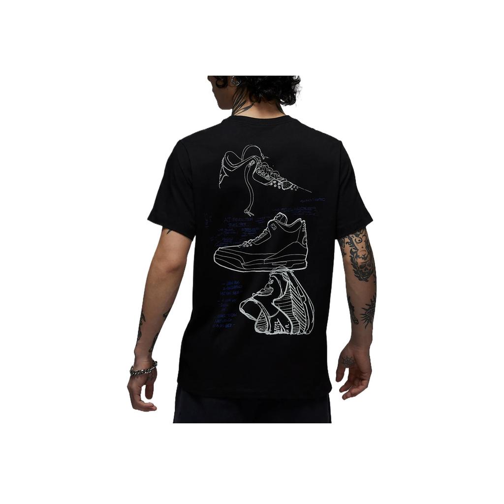 Jordan Seltene Luft Bequeme Mode Lässig Vielseitig Einfarbig Kurzarm T-Shirt Herren Oberteile Schwarz Weiß IB7527010