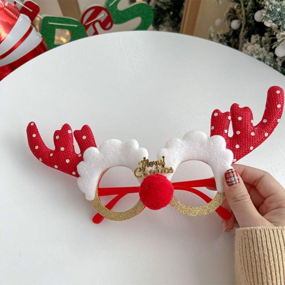 

Декоративные рождественские очки, пластиковые очки из рога оленя, детская вечеринка A