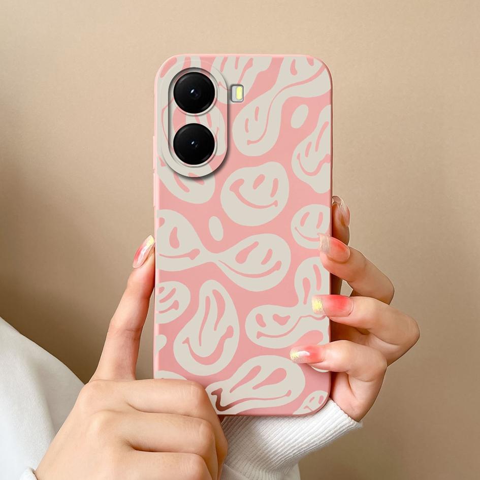 Für Redmi 14C A1 Turbo 4 A4 13 A2 K70 Ultra A5 14R Handyhülle Mode Label Muster Hohe Qualität Weiches Flüssigsilikon Anti-Fall Hülle Für Redmi Hüllen