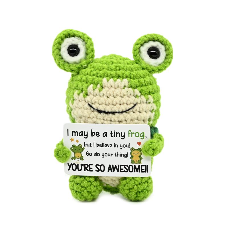 AnimalSeries-Positive Energy WildAnimals Crochet Doll Handmade Knitted Decor Ornament Encouragement Card Mini Desk Decor Gift