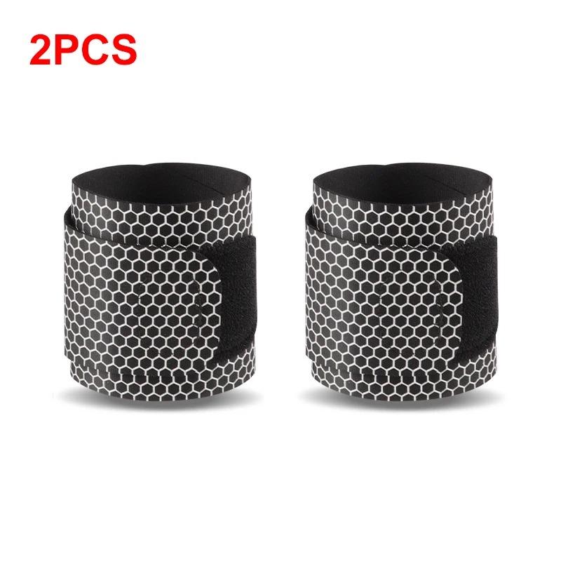 

Дышащий тонкий браслет на запястье для бадминтона, тенниса, гольфа, йоги, поддержки запястья, женский спортивный компрессионный браслет для растяжений и тендинита 2Pcs чёрный