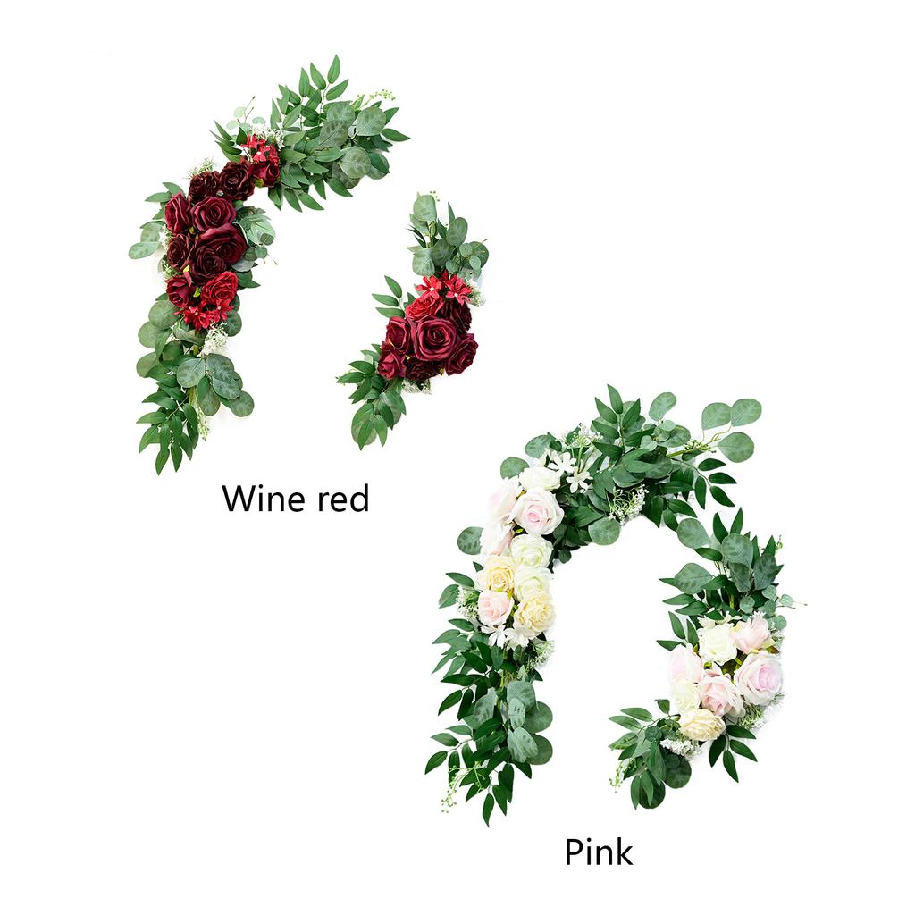 Wedding Arch Flowers Artificial Burgundy Wedding Flowers for Wedding Welcome Signs Decorations Pink