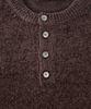 ANALOG MOOD Velour Refined Henley Neck Round Knit (Brown)