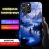 Aurora Lake Sound Control LED Glowing Case – Luminous Glass Cover for IPhone Samsung