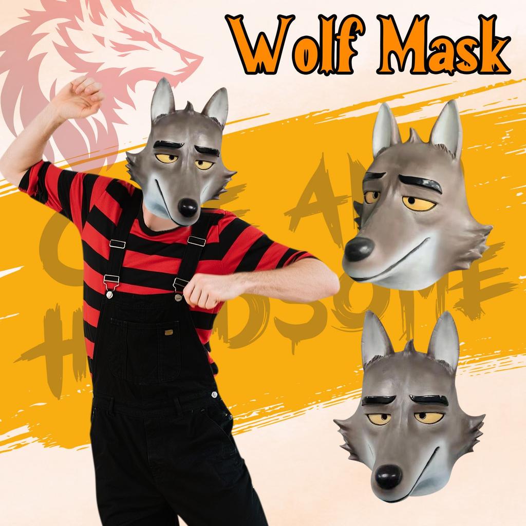 Latex Mask  Head Cover Anime Character Props