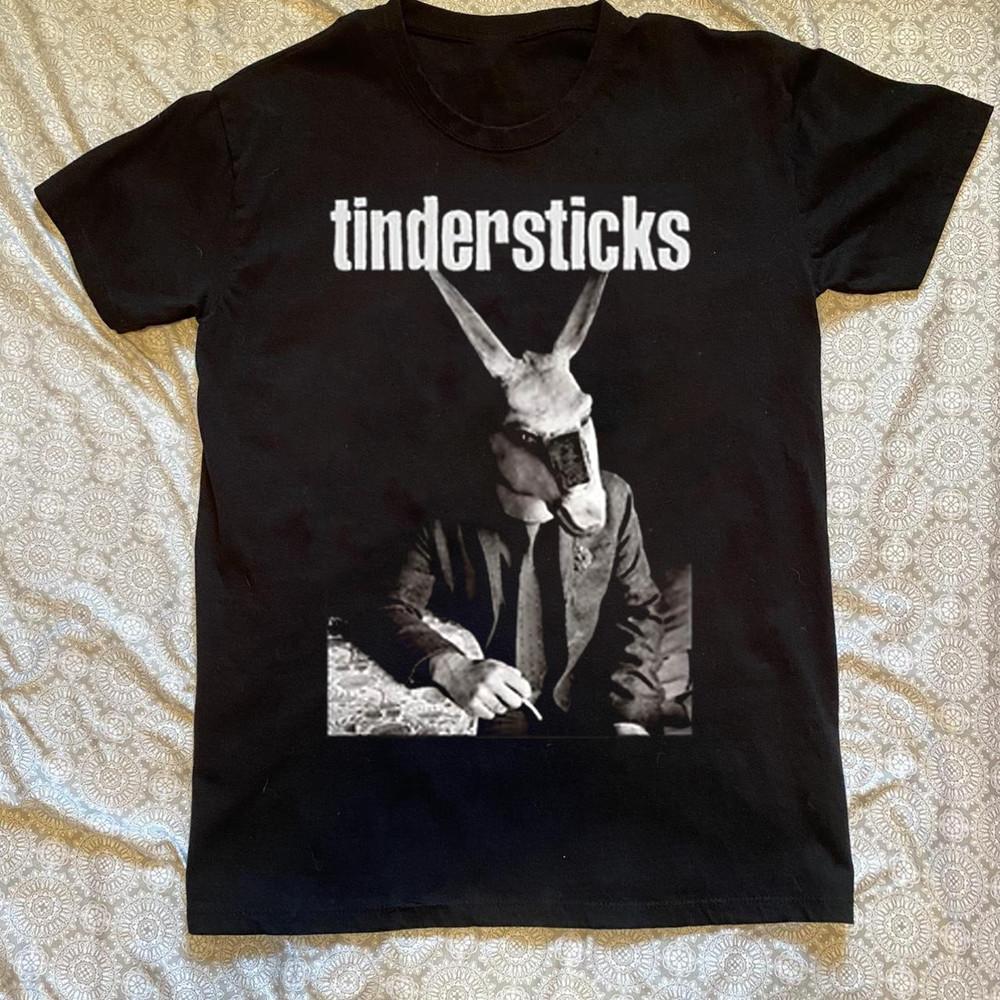 VTG Tindersticks Band Album Short Sleeve Black All Size  OM675 Unisex T-Shirt M