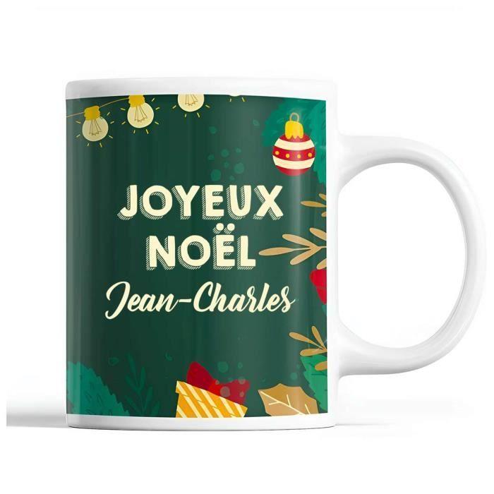 Mug - Noël Jean-Charles - Ceramic - Printed Front/Back - 325 Ml - Green