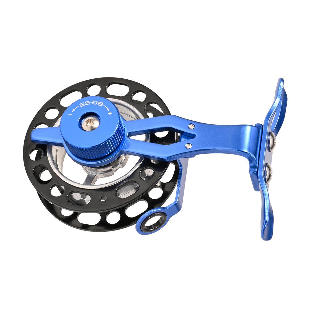 Left-Handed Ice Fishing Reel Full Metal Skeleton Aluminium 39g Lightweight with Unloading Force Adjustment for Ice Fishing Enthusiasts