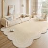 Cream Beige Minimalism Irregular Carpet for Living Room Large Rug Soft Non-slip Washable Bedroom Decor Household Sofa Floor Mats