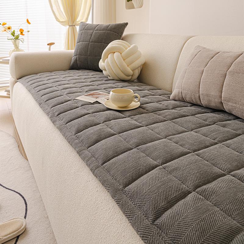 Four Season Universal Square Sofa Cushion A Whole Sofa Cover Towel Thickened Chenille Anti Cat Scratch and Anti Slip Sofa Towel