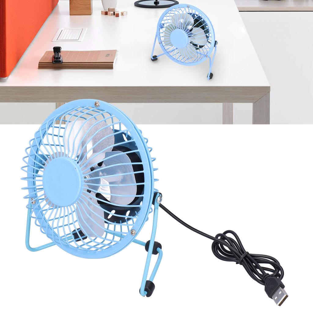 Fan USB Portable Silent Aluminum Blade   Desk Desktop Iron Crafts Fans