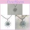 Bohemian Sun Pendant Necklace With Stainless Steel Snake Chain For Womens Fashion