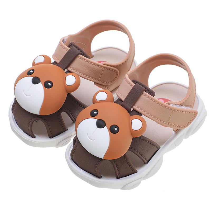 2024 Summer Korean Style Soft Sole Non-Slip Baby Sandals for Boys & Girls, Ages 2-3, Waterproof Toddler Shoes
