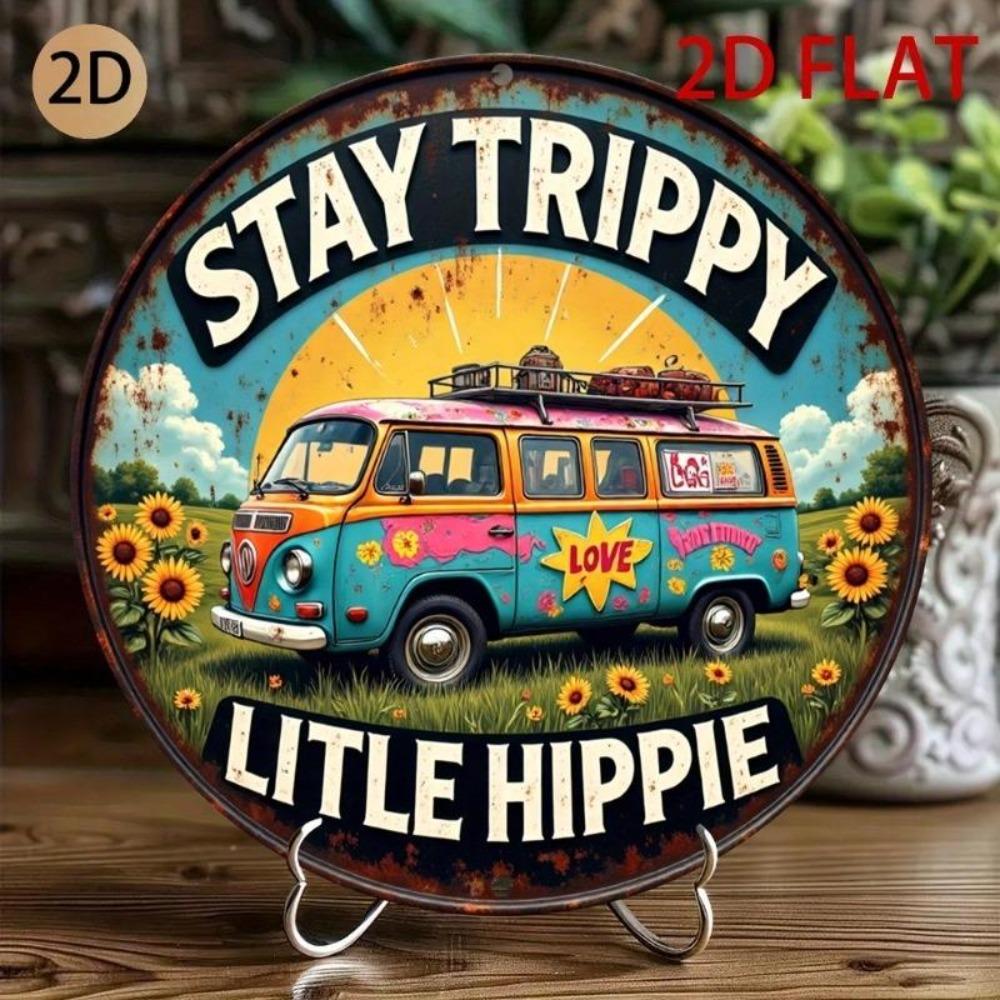 Vintage Hippie Van Blechschild Wandkunst für Garage Café Dekoration
